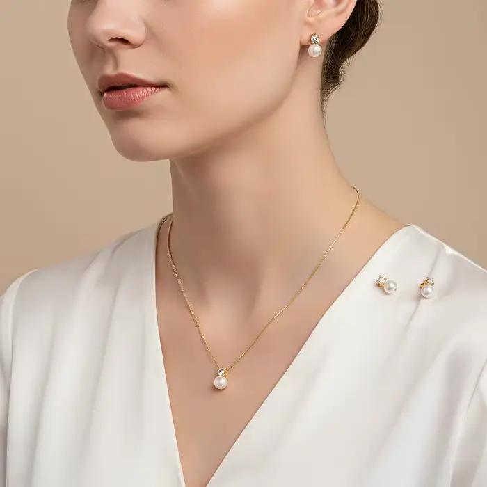 Bijoux en fausses perles pour femmes, style français, luxe discret, adaptés à un usage quotidien, aux fêtes, aux banquets, cadeau parfait