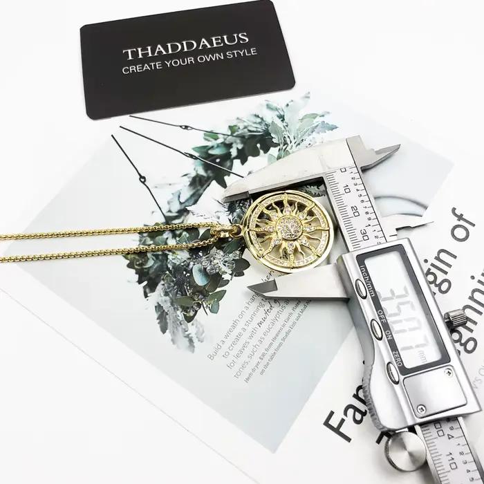 Collier couleur or soleil marque lien chaîne mode bijoux ethniques Style européen 925 Stering argent cadeau pour hommes femmes