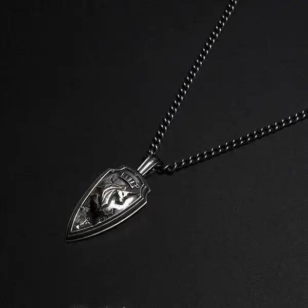 Final Fantasy – collier avec emblème licorne 14 FF, bijoux carrés Osh, cadeau pour ami