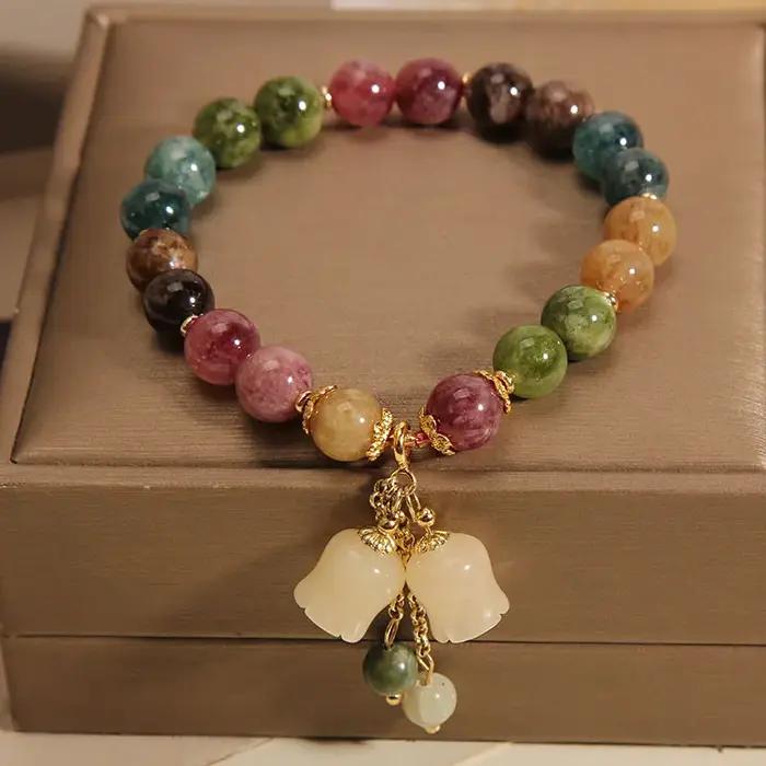 Bracelet en Pierre Naturelle Colorée pour Femme et Fille