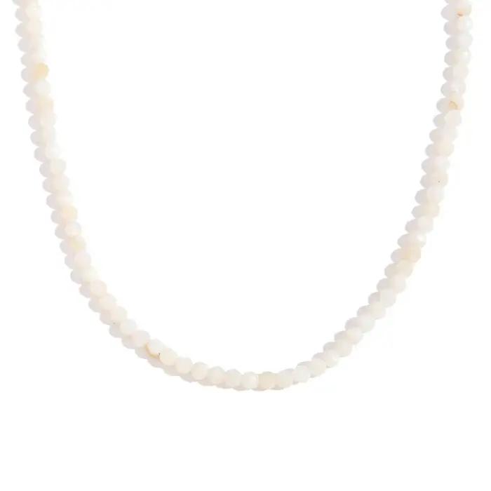 E.B.belle – collier en pierre naturelle Amazonite, hypoallergénique, plaqué or 18 carats, bijoux, ac