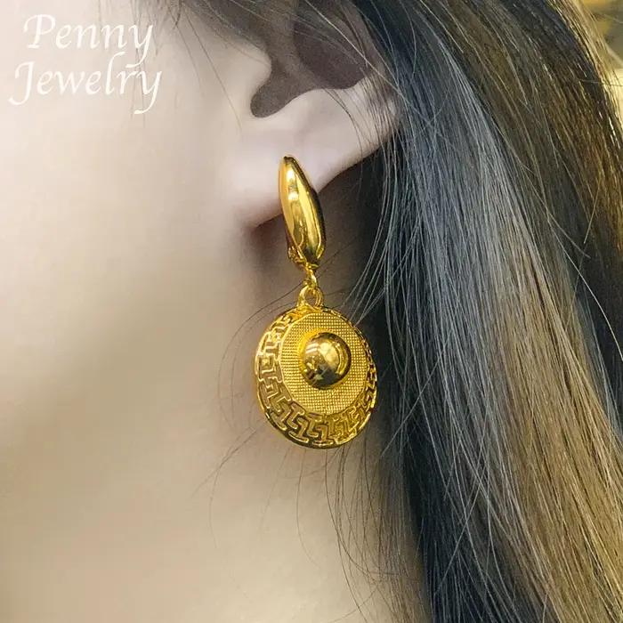 Ensemble de bijoux plaqué or 18 carats pour femmes collier et boucles d'oreilles occasion mariage cadeau original luxe