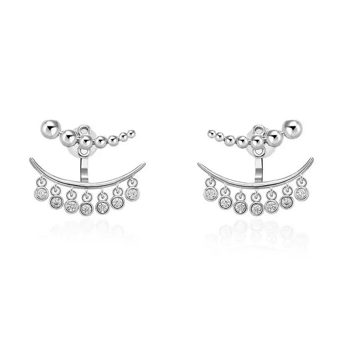 ANENJERY perles glands incrusté Zircon boucles d'oreilles pour les femmes mode personnalité bijoux cadeaux en gros fête