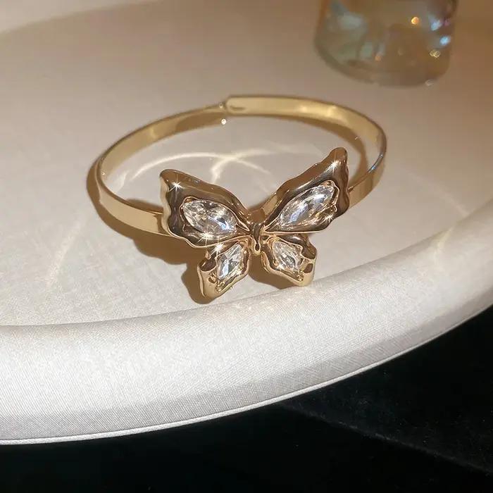 LENNIK Bracelet papillon simple et de niche pour femme