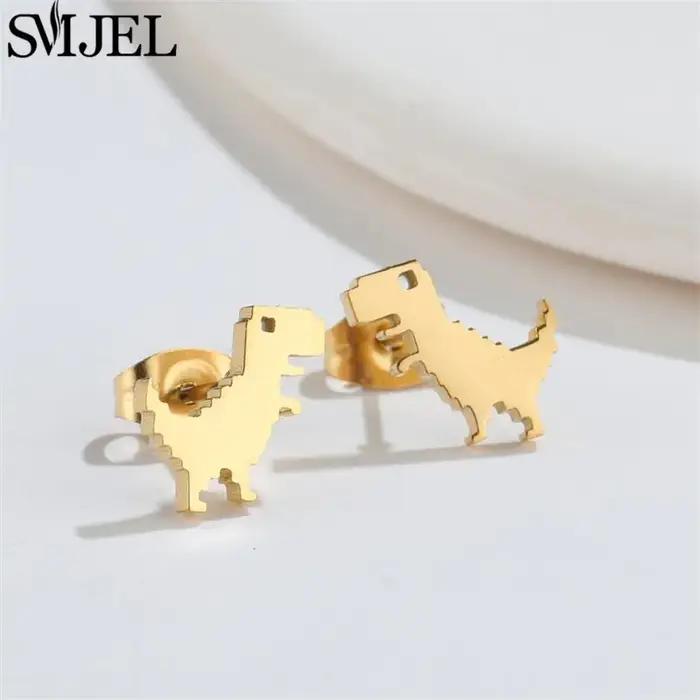 Boucles d'oreilles dinosaure Design Animal de dessin animé pour filles
