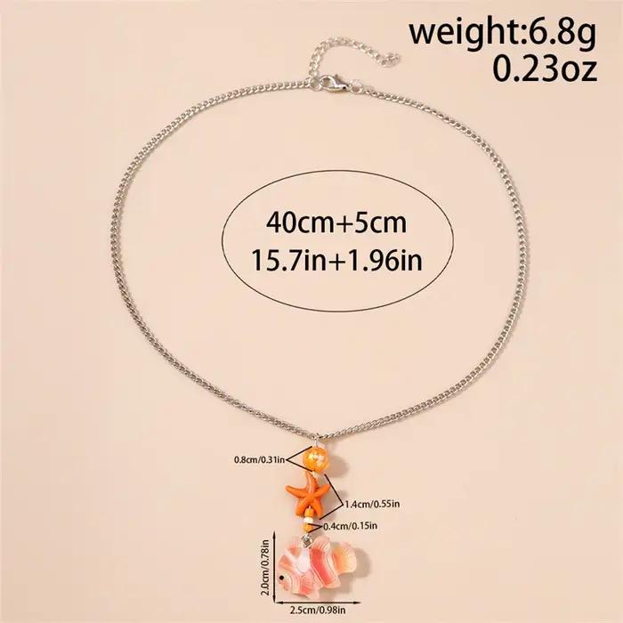Collier étoile de mer tendance pour femmes et filles