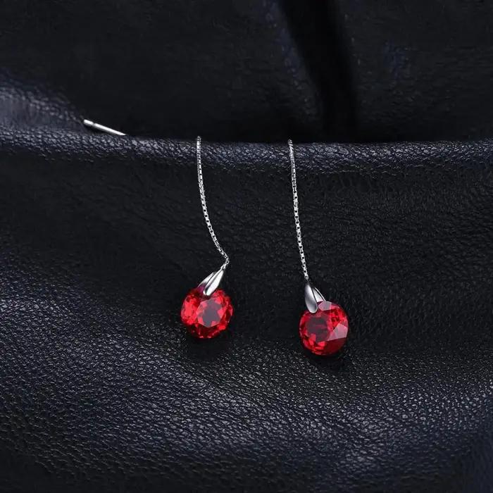 JewelpopPalace-Boucles d'oreilles pendantes en argent regardé 925 pour femmes