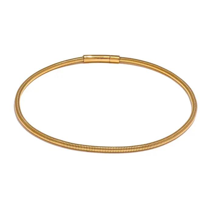 NiNice collier 316 acier inoxydable serpent chaîne collier 18k plaqué à la mode Simple cadeau Collar