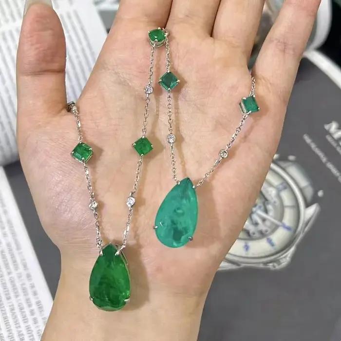ZOCA – boucles d'oreilles en tourmaline Paraiba émeraude