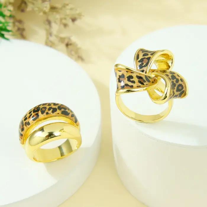 Parure de bijoux léopard tendance Dubaï