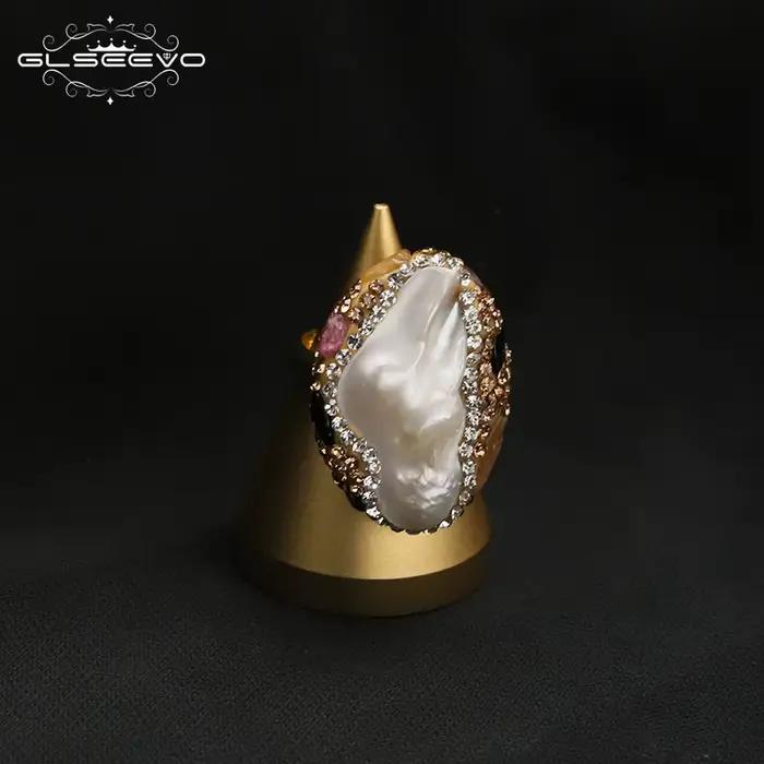 Bague en Perles Baroques Naturelles pour Femme