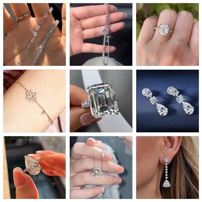 Boucles d'oreilles en diamant de laboratoire taille marquise en or blanc 18 carats pour femmes élégantes occasions spéciales