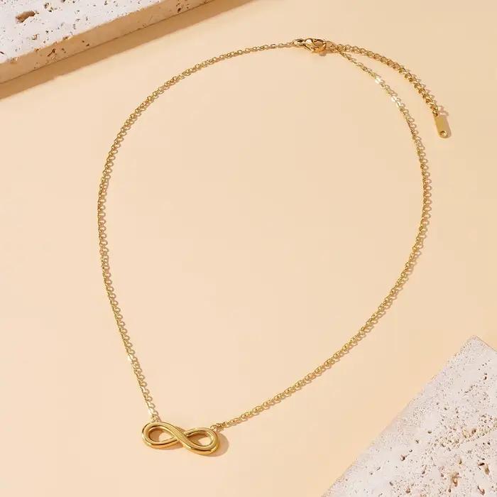 Colliers à breloques avec pendentif Infinity Love pour femmes