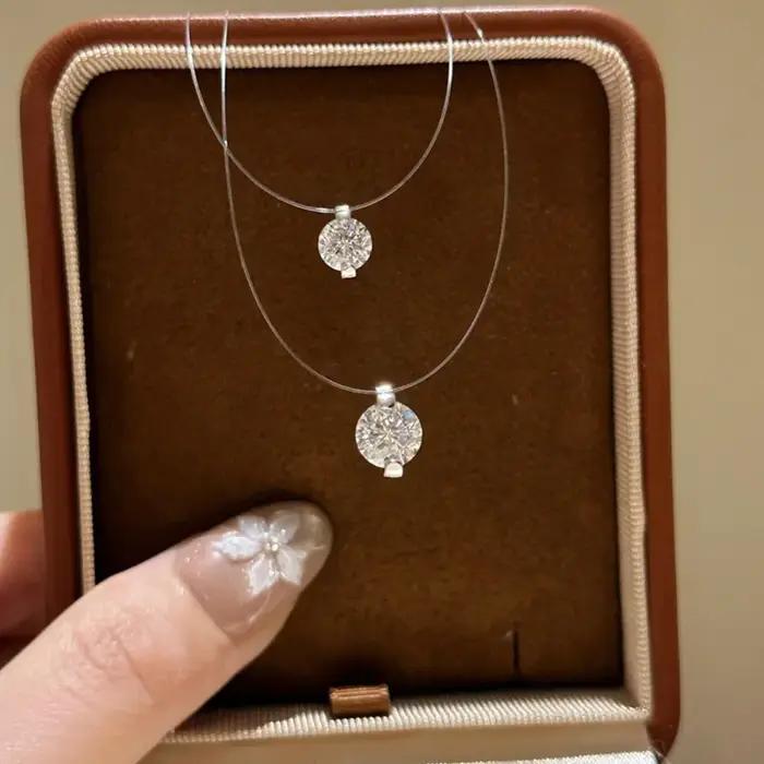 Collier pendentif larmes de sirène en zirconium pour femme élégant et tracker d'humeur cadeau occasion spéciale