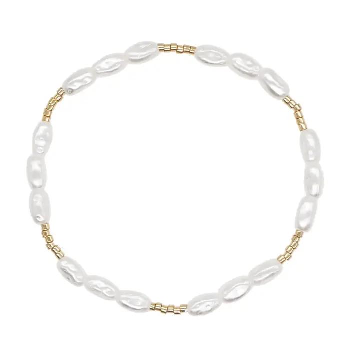 Bracelet en perles ovales Go2Boho style bohème chic pour femmes occassions spéciales bijoux naturels élégants