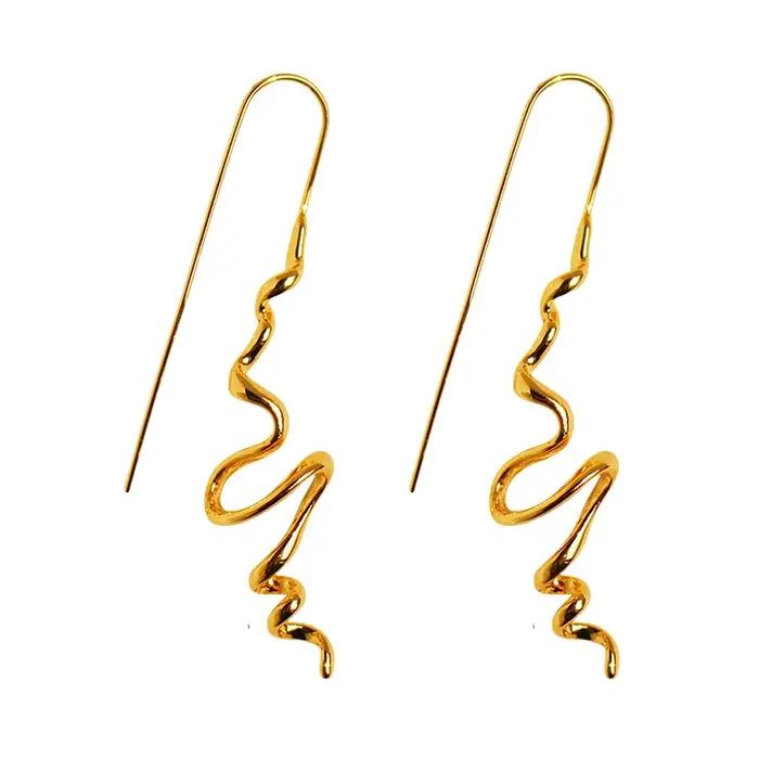 Boucles d'oreilles au design tridimensionnel abstrait