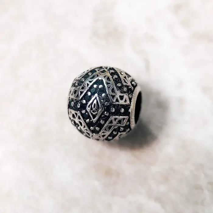 Perle panthère, 925 argent Sterling Rebel Street Karma breloques accessoires de bijoux européens