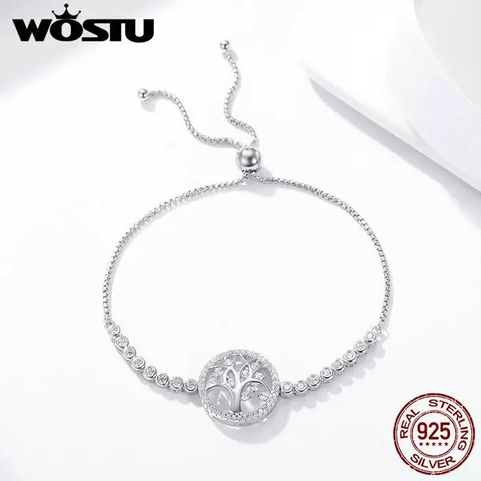 Bracelet tennis arbre de vie pour femme