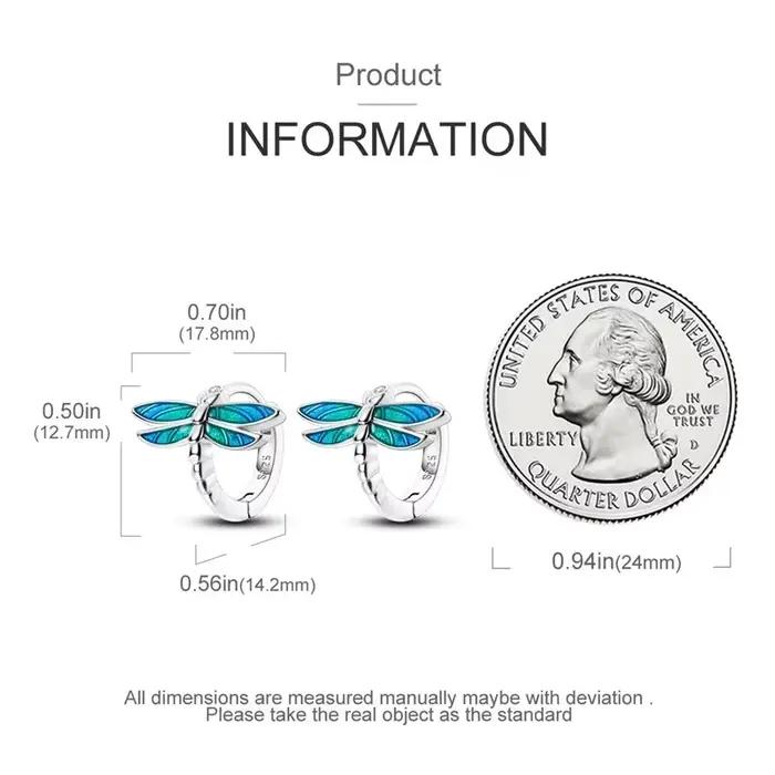Boucles d'oreilles libellule pour femmes, clous d'oreilles en argent Sterling 925, bijoux à la mode pour fête, mariage, fiançailles, cadeau