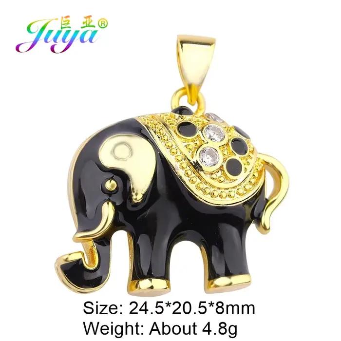 Juya-Breloques en émail coloré plaqué or 18 carats, Hamsa, Main de Fatima, Mauvais œil grec, Bijoux