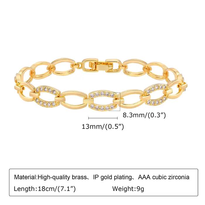 Bracelet à maillons torsadés pour femmes