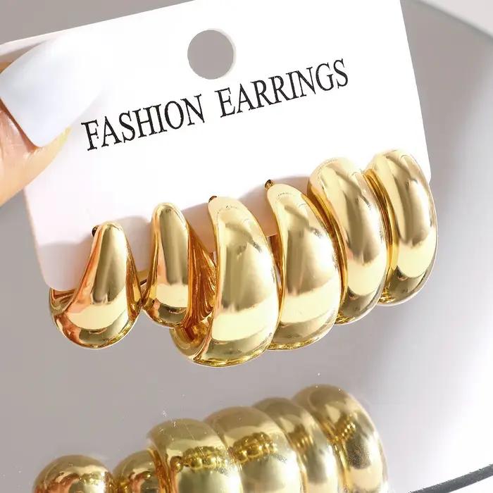 Ensemble de boucles d'oreilles Vintage élégantes en forme de larme