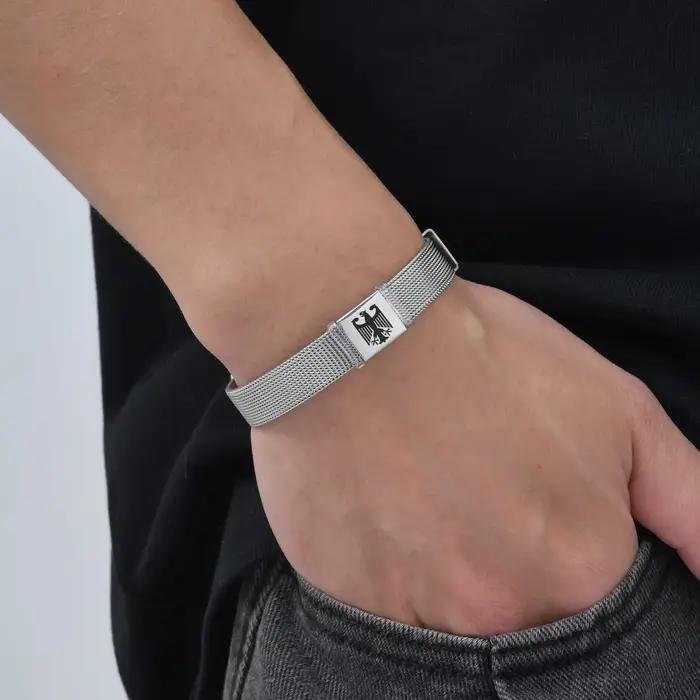 Bracelet aigle allemand réglable en acier inoxydable pour hommes et garçons, cadeau mode pour toutes les occasions spéciales