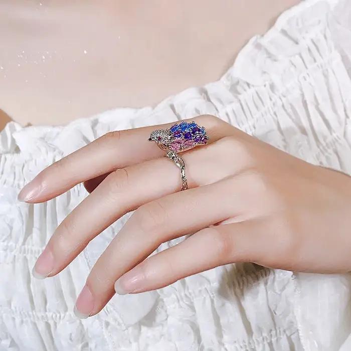 Bague Ajustable Arc-en-ciel pour Femme