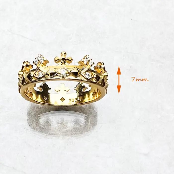 Bague couronne or Style européen