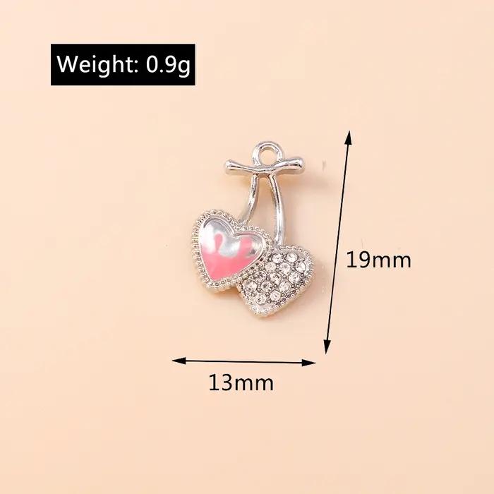 Leslie – breloques cerises en perles de cristal exquises