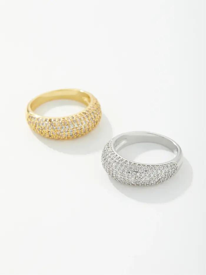 DPLAOPA – bague à dôme fin en argent Sterling 925