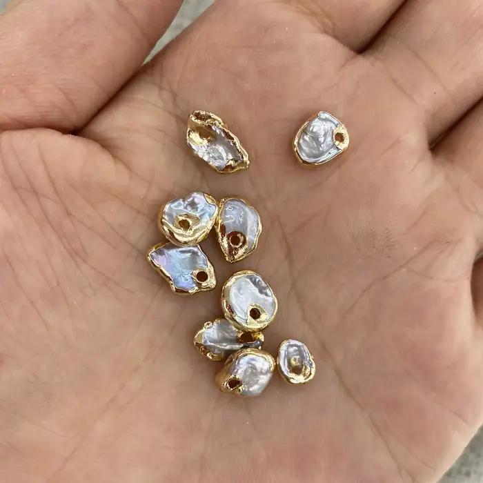 Perles naturelles breloques pour la fabrication de bijoux bracelet à bricoler soi-même accessoires de collier pendentifs 2 pièces