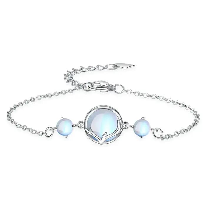 Charmant bracelet en argent sterling 925 avec zircon pour femme, bijou élégant pour mariage ou fête