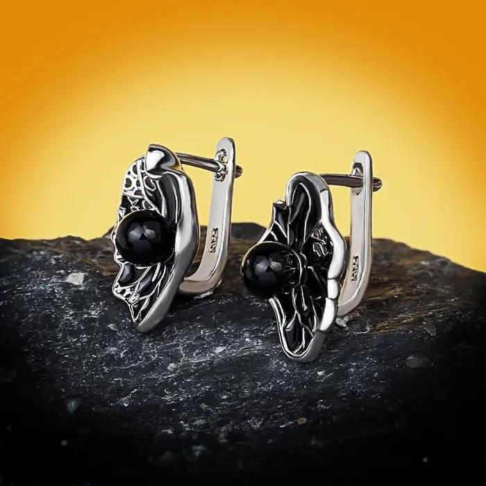 Nouvelles Boucles d'Oreilles Femme Perle Noire Creuse 2026