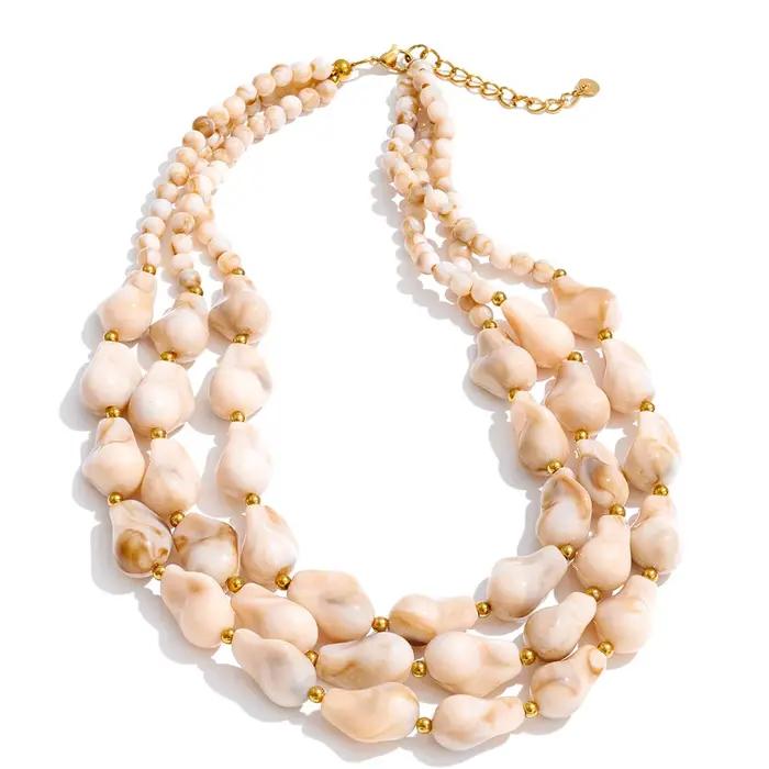 Yhpup nouveaux bijoux faits à la main acrylique Imitation perles goutte d'eau
