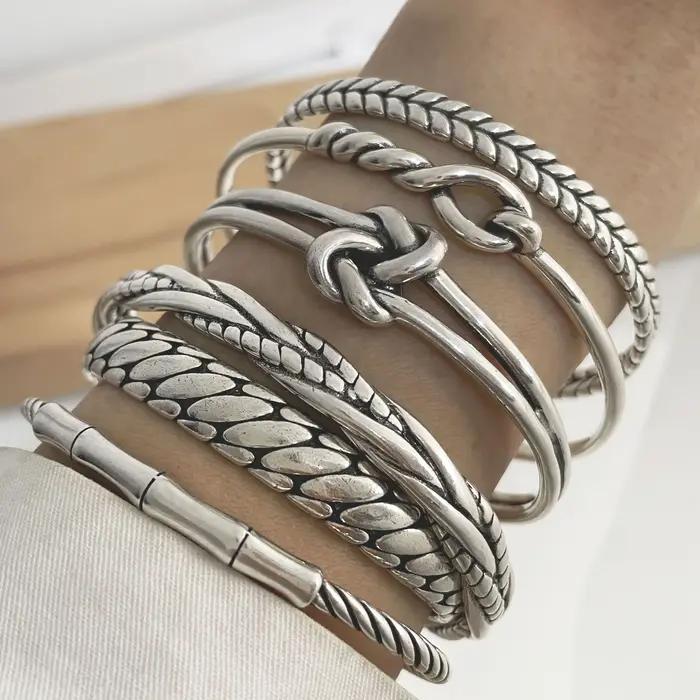 Bracelet en métal 100% argent Sterling 925 massif pour femmes