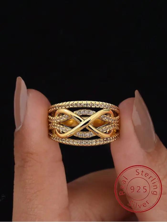 Bague d'amour infini couleur argent Sterling 925