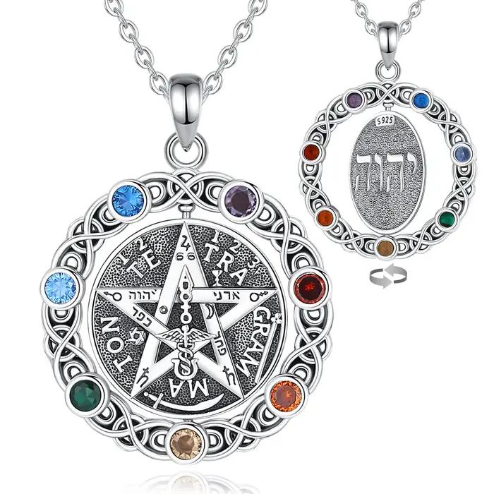 Collier pentagramme Eudora Original 925 argent sterling avec étoile chakra pour femmes et hommes occasions spéciales