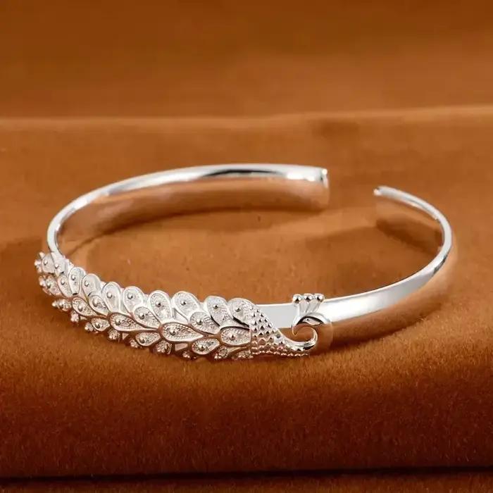 Bracelets ouverts de luxe en argent Sterling 925 pour femmes