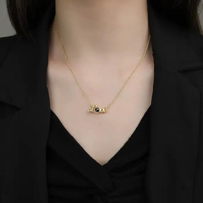 Collier avec projection de photo personnalisée | Pendentif souvenir personnalisé avec votre image à l'intérieur | Un