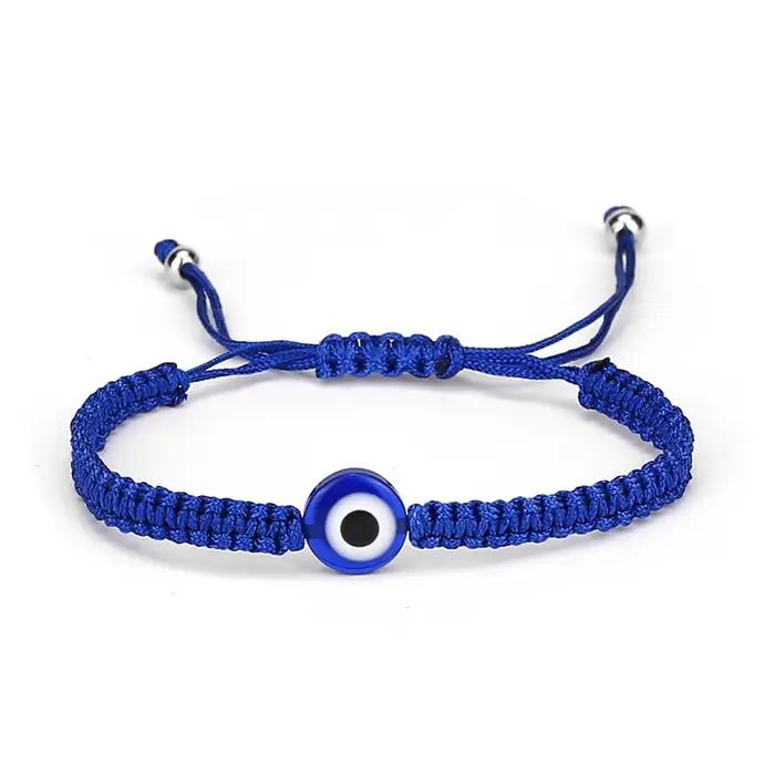 Nouvelle mode mauvais yeux Bracelet pour hommes femmes à la main tressé Fatima main Braclet méditati