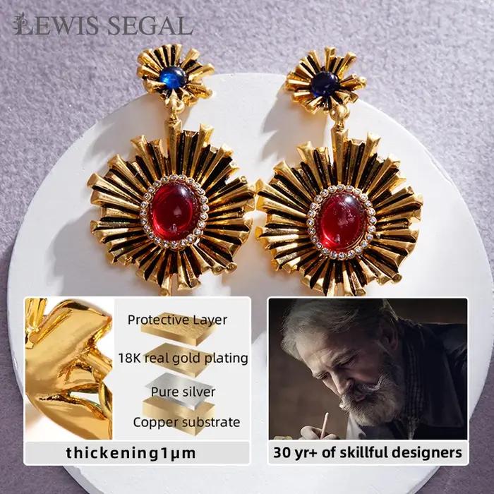 Boucles d'oreilles pendantes en métal irrégulier