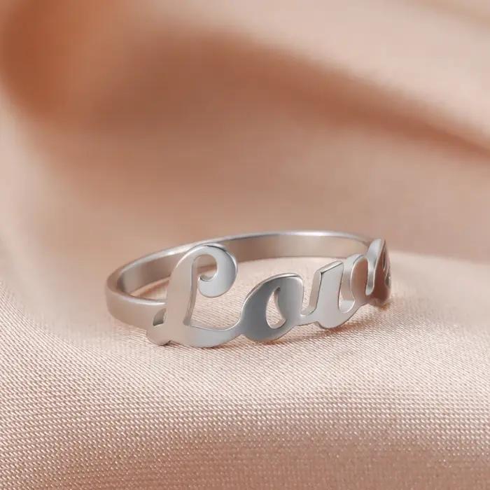 Bague d'amour simple et romantique pour femmes
