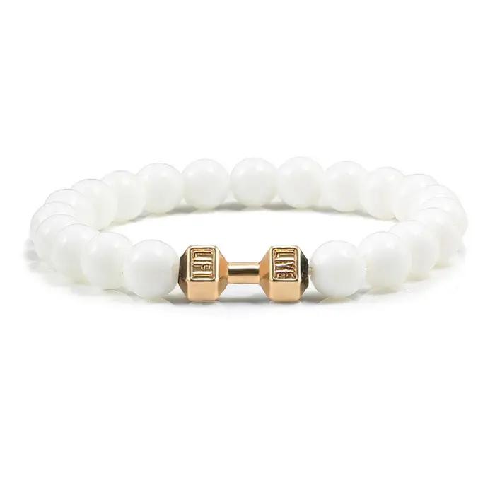 Bracelet en pierre volcanique naturelle pour hommes et femmes