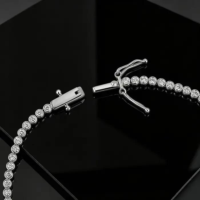 Bracelet tennis en laiton et moissanite VVS1 pour femmes et hommes