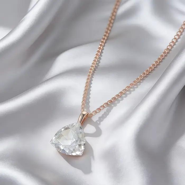 Wbmqda Shiy – pendentif et collier en pierre blanche pour femmes, couleur or Rose 585, grand Zircon de luxe, accessoires de bijoux de mariage
