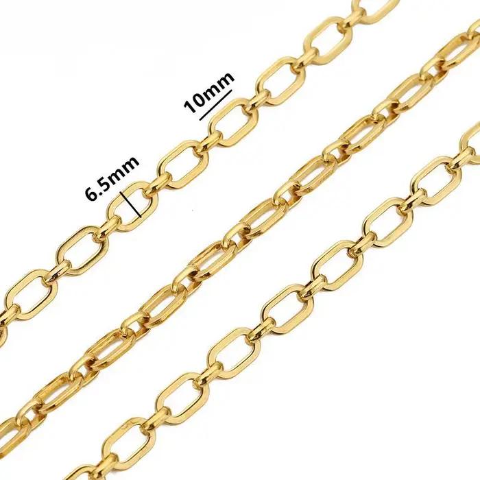 1 mètre PVD plaqué or en acier inoxydable épais grandes chaînes lourdes pour la fabrication de bijoux collier Bracelet bijoux à bricoler soi-même chaîne trouver