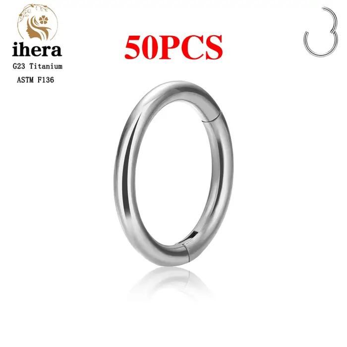 Lot de 10/50 anneaux de nez en titane G23 pour femme