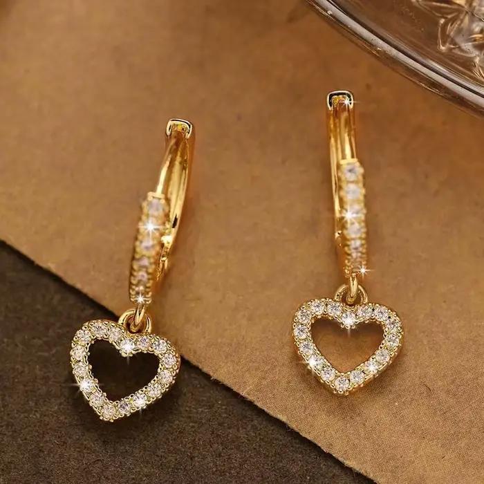 Boucles d'oreilles de luxe en cristal et Zircon pour femmes