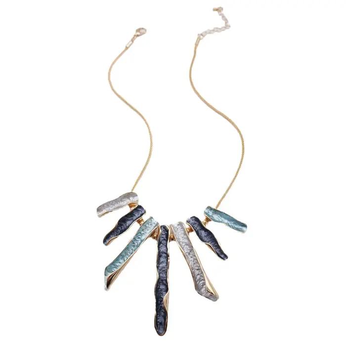 Ensemble de bijoux DIY boucles d'oreilles clous et collier géométrique en émail coloré pour femmes occasions spéciales